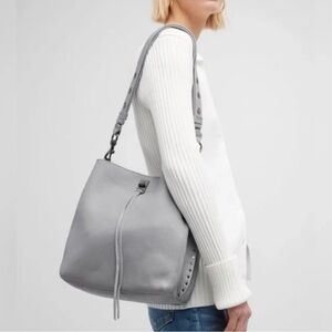 Rebecca Minkoff Gray Suede Bag Hobo Purse